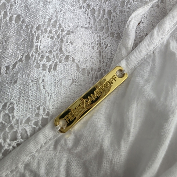 Rebecca Minkoff White Lace Top Size 6 - Picture 2 of 7